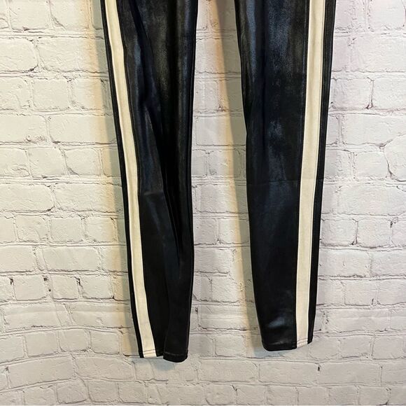 SPANX Women's Faux Leather Side Stripe Legging Black High Waisted 20187R Sz sma - Picture 3 of 8